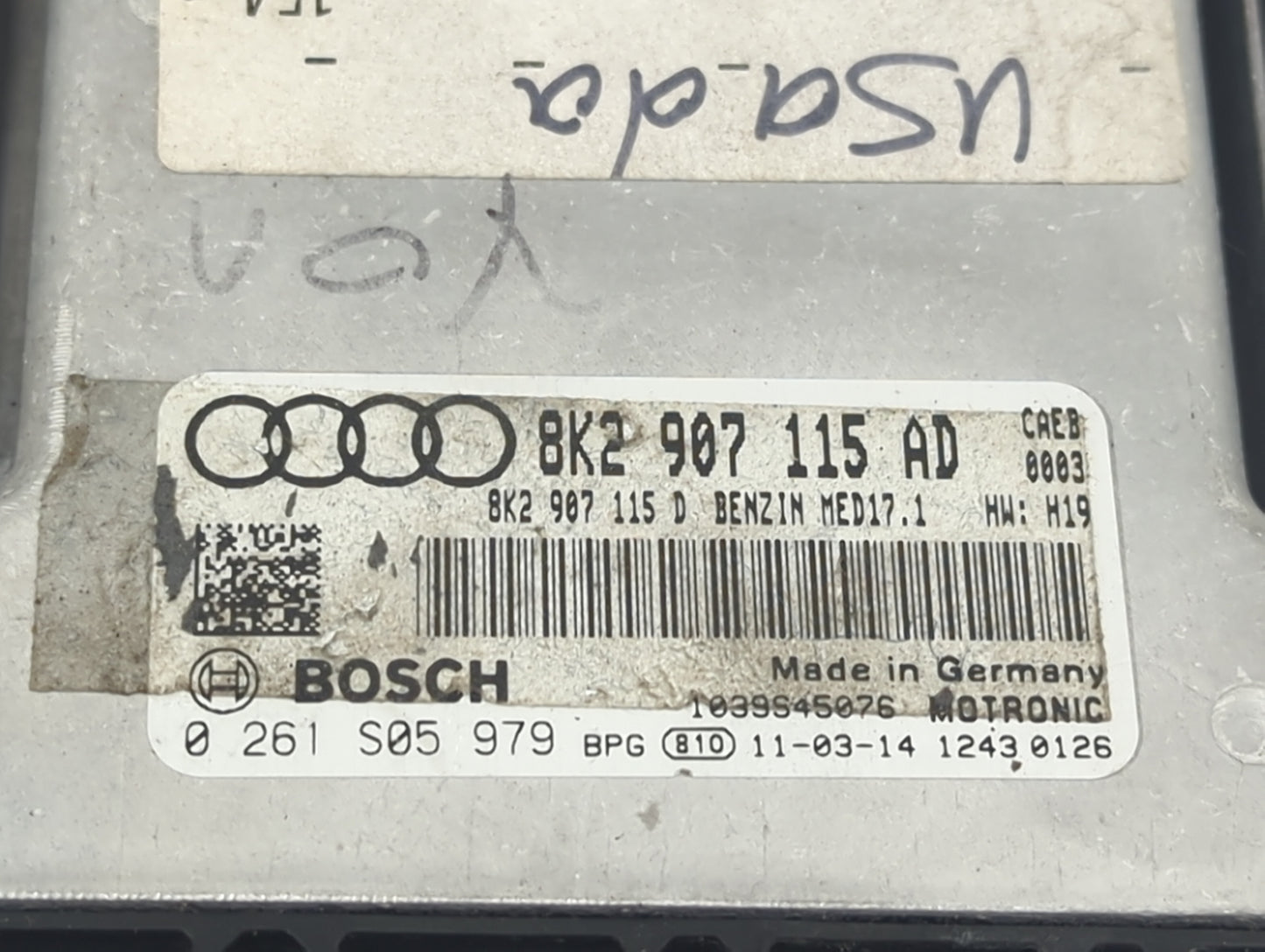 2011 Audi A4 PCM Engine Control Computer ECU ECM PCU OEM P/N:8K2 907 115 AD 0 261 S05 979 Fits OEM Used Auto Parts - Oemused