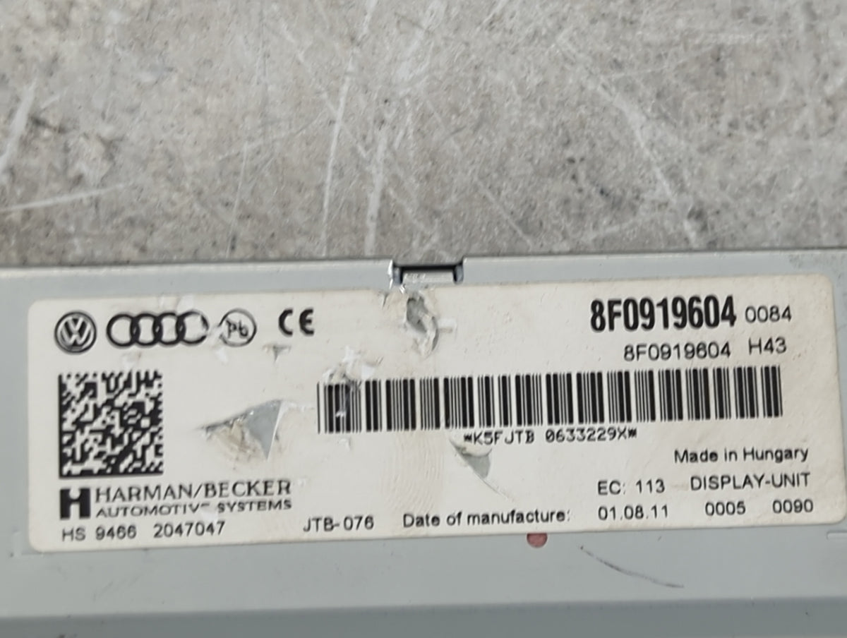 2010-2012 Audi A4 Information Radio Display Screen - Oemusedautoparts1.com