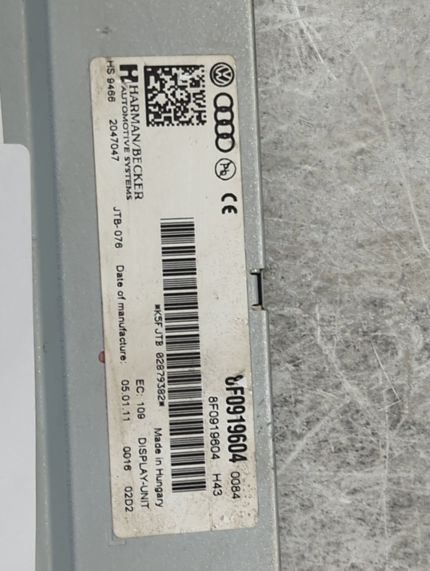 2009-2016 Audi A4 Information Display Screen - Oemusedautoparts1.com