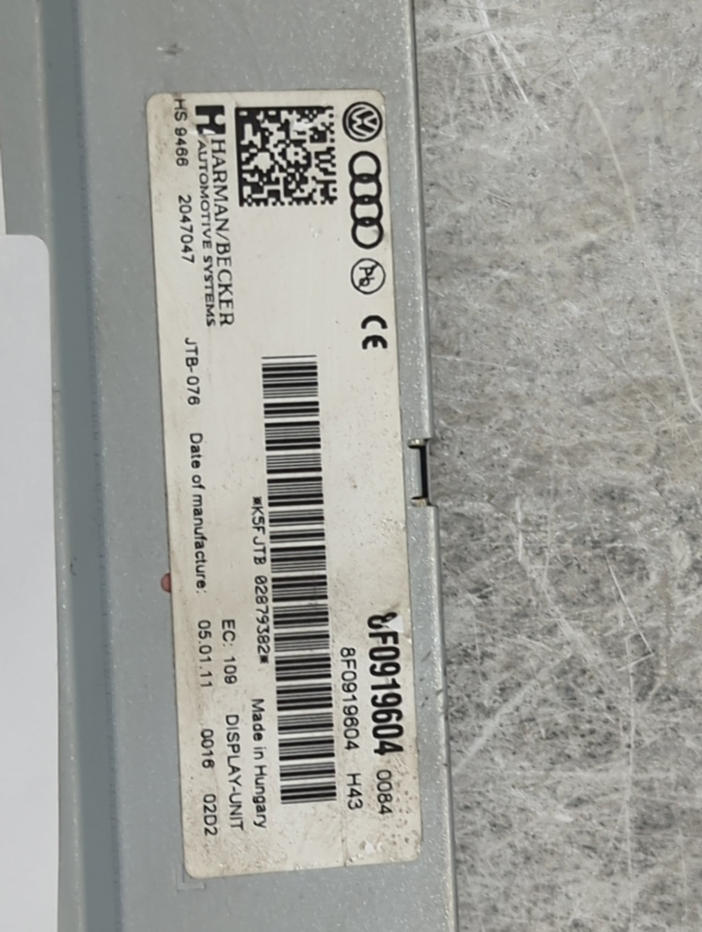 2009-2016 Audi A4 Information Display Screen - Oemusedautoparts1.com
