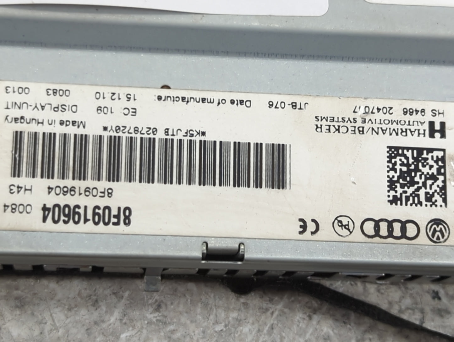 2009-2016 Audi A4 Information Display Screen - Oemusedautoparts1.com