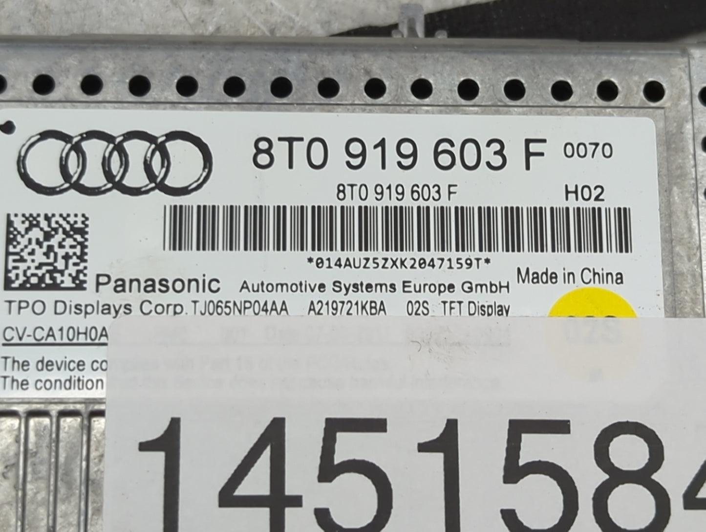 2009-2016 Audi A4 Information Display Screen - Oemusedautoparts1.com