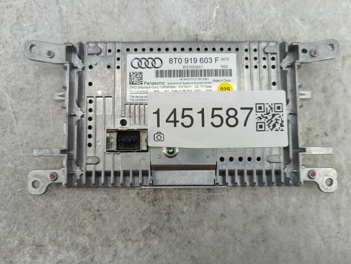 2009-2016 Audi A4 Information Radio Display Screen 1451587 - Oemusedautoparts1.com