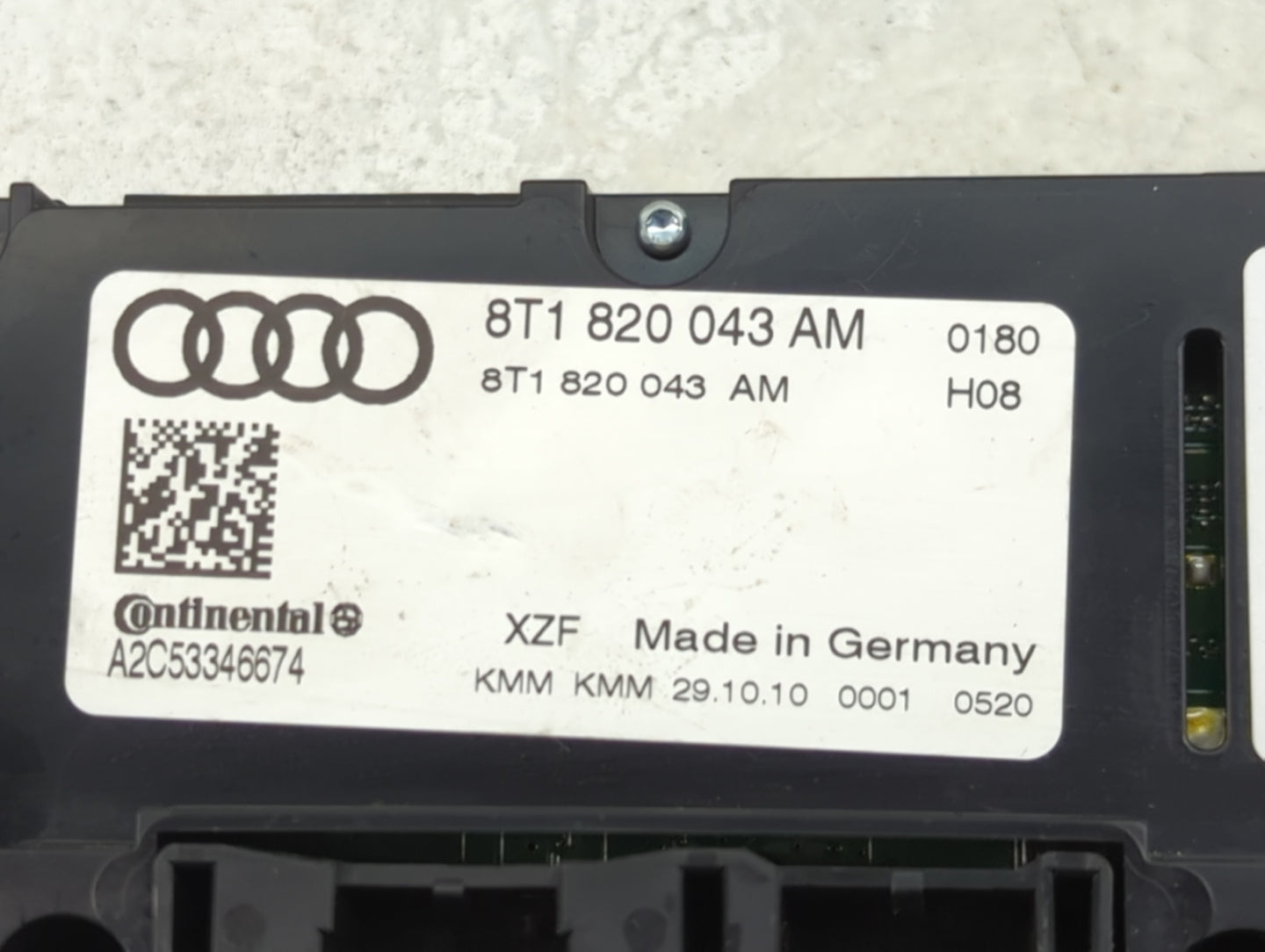 2009-2012 Audi A4 Climate Control Module Temperature AC/Heater Replacement P/N:8T1 820 043 AM Fits Fits 2008 2009 2010 2011 