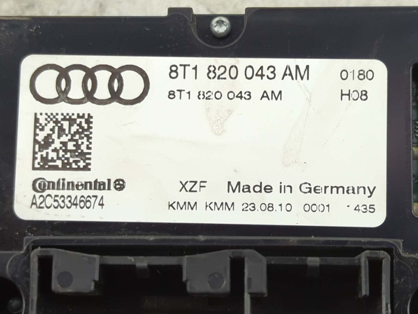 2009-2012 Audi A4 Climate Control Module Temperature AC/Heater Replacement P/N:8T1 820 043 AM Fits Fits 2008 2009 2010 2011 