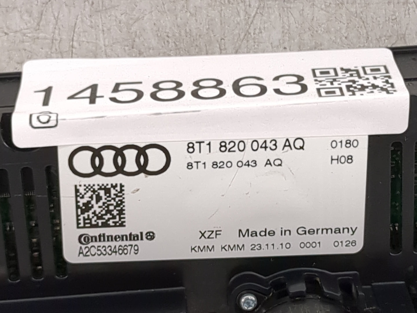 2009-2012 Audi A4 Climate Control Module Temperature AC/Heater Replacement P/N:8T1 820 043 AQ Fits OEM Used Auto Parts - Oem
