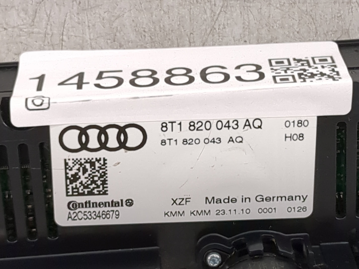 2009-2012 Audi A4 Climate Control Module Temperature AC/Heater Replacement P/N:8T1 820 043 AQ Fits OEM Used Auto Parts - Oem