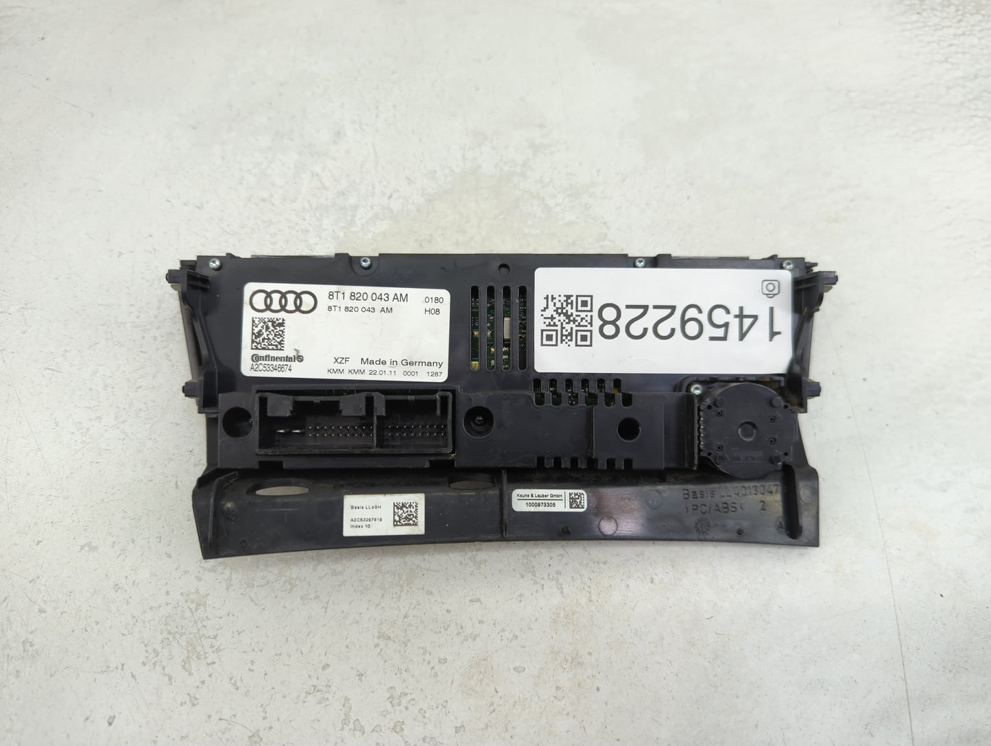 2009-2012 Audi A4 Climate Control Module Temperature AC/Heater Replacement P/N:8T1820043AM A2C53346674 Fits OEM Used Auto Pa