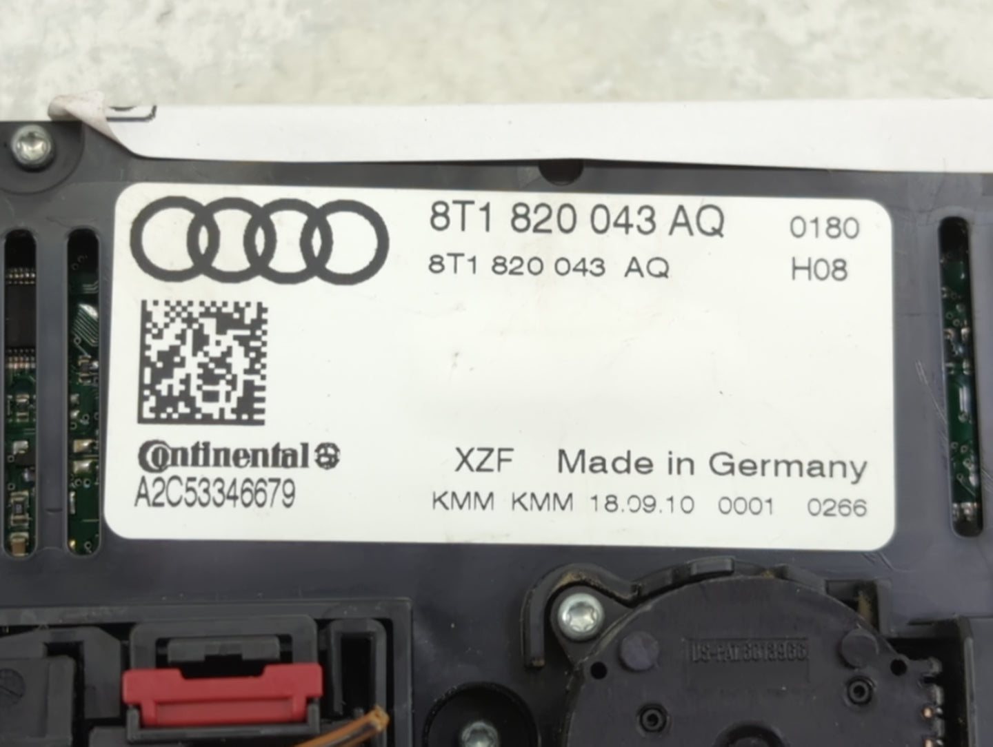 2009-2012 Audi A4 Climate Control Module Temperature AC/Heater Replacement P/N:8T1820043AQ A2C53346679 Fits OEM Used Auto Pa
