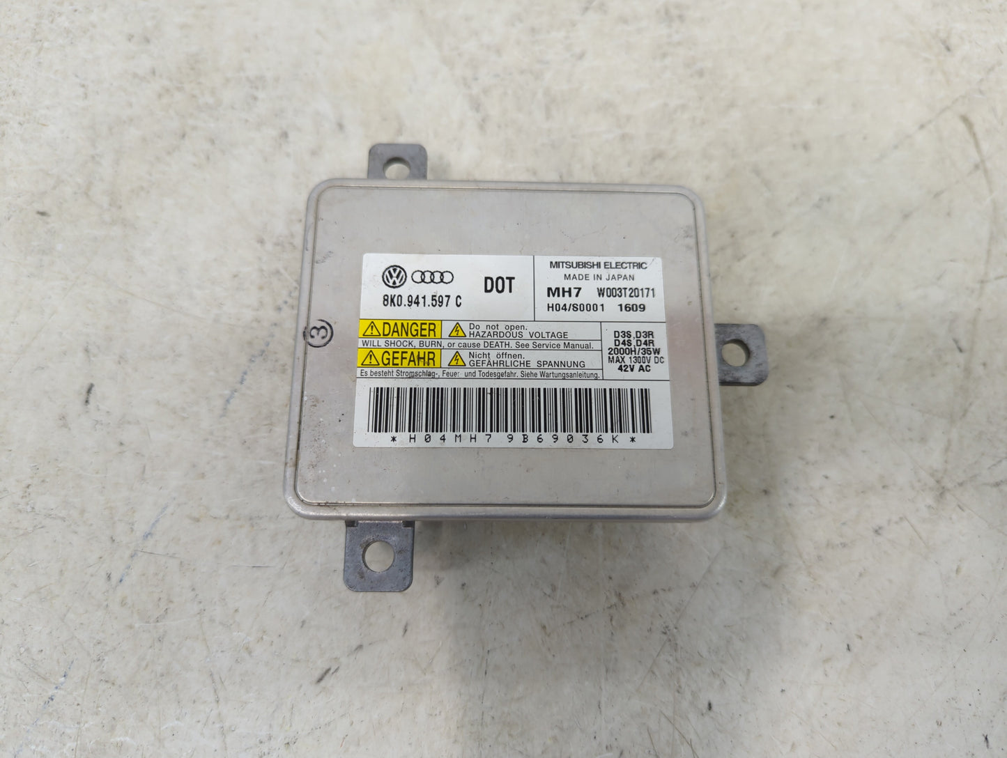 2009-2012 Audi A4 Headlight Ballast Head Light 1462928 - Oemusedautoparts1.com