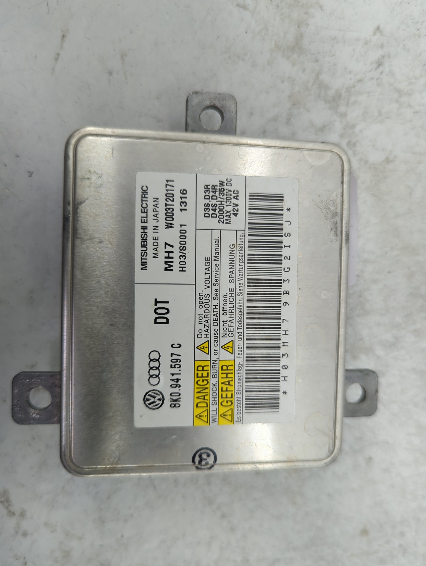 2009-2012 Audi A4 Headlight Ballast Head Light 1463115 - Oemusedautoparts1.com
