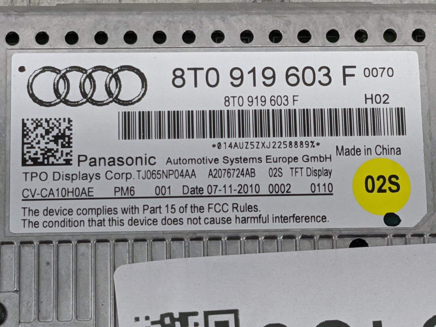 2009-2016 Audi A4 Information Display Screen 1483450 - Oemusedautoparts1.com