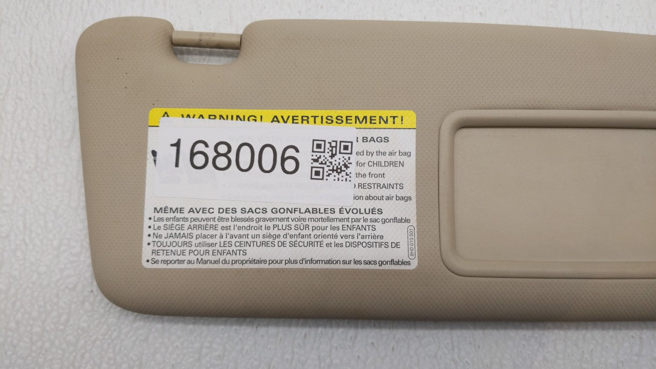 2011 Audi A4 Sun Visor Shade Replacement Passenger Right Mirror Fits OEM Used Auto Parts - Oemusedautoparts1.com