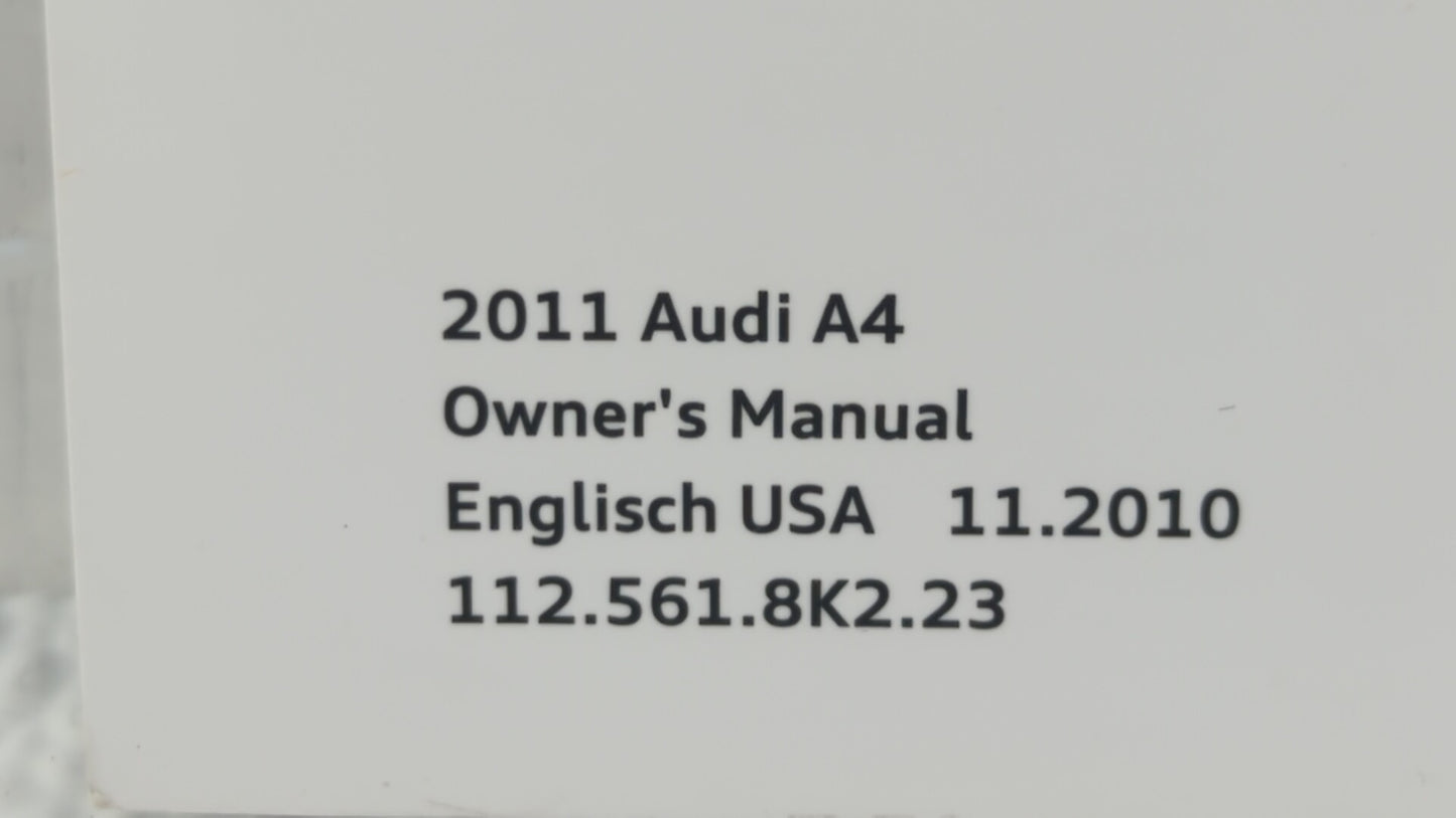 2011 Audi A4 Owners Manual Book Guide OEM Used Auto Parts - Oemusedautoparts1.com