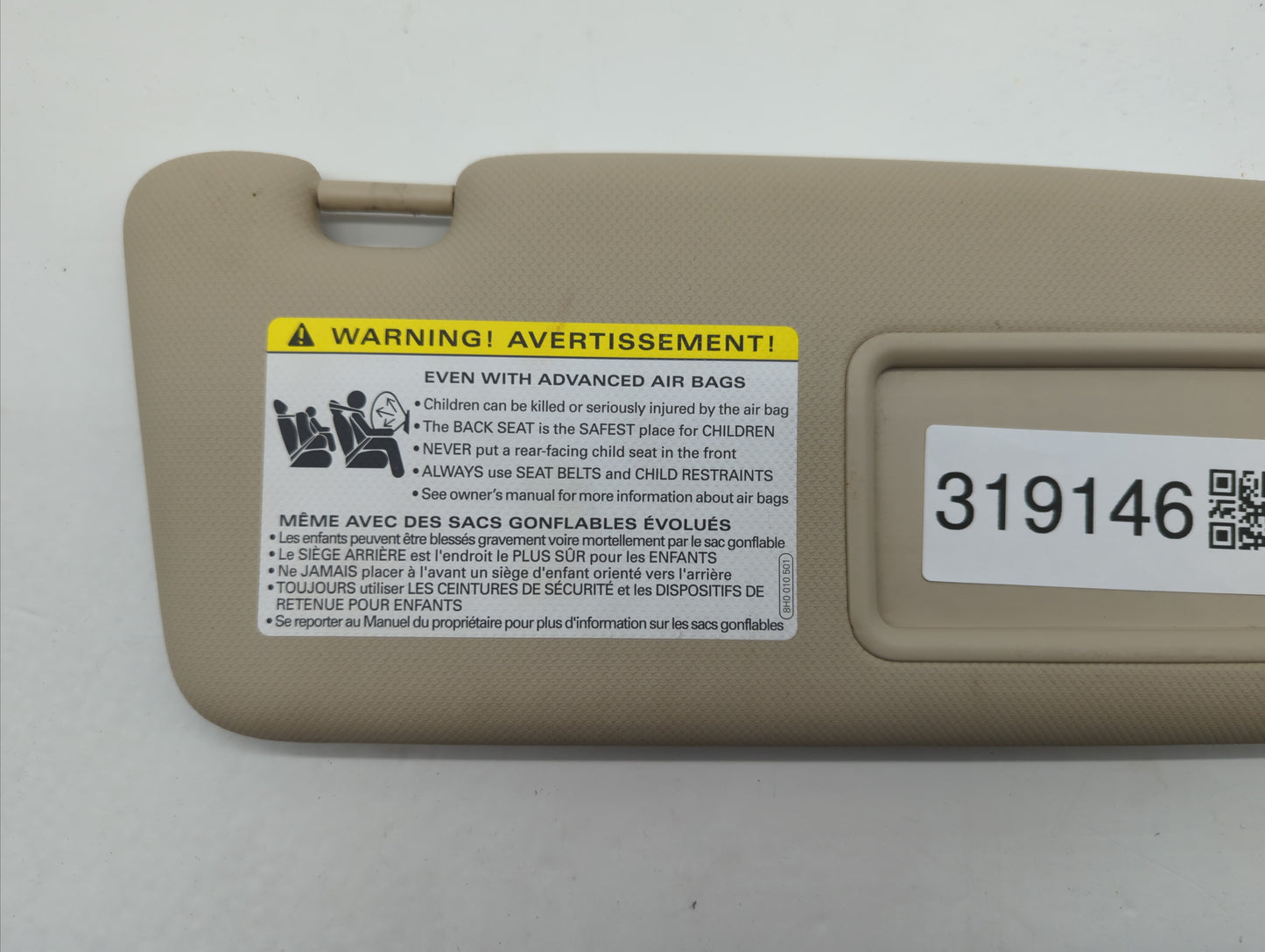 2009-2012 Audi A4 Sun Visor Shade Replacement Passenger Right Mirror Fits Fits 2009 2010 2011 2012 OEM Used Auto Parts - Oem