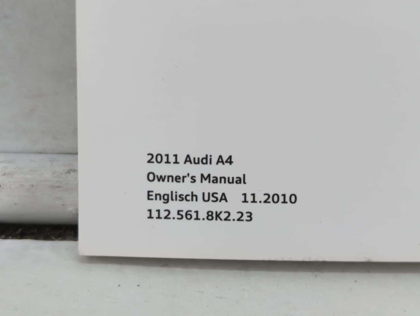 2011 Audi A4 Owners Manual Book Guide OEM Used Auto Parts - Oemusedautoparts1.com