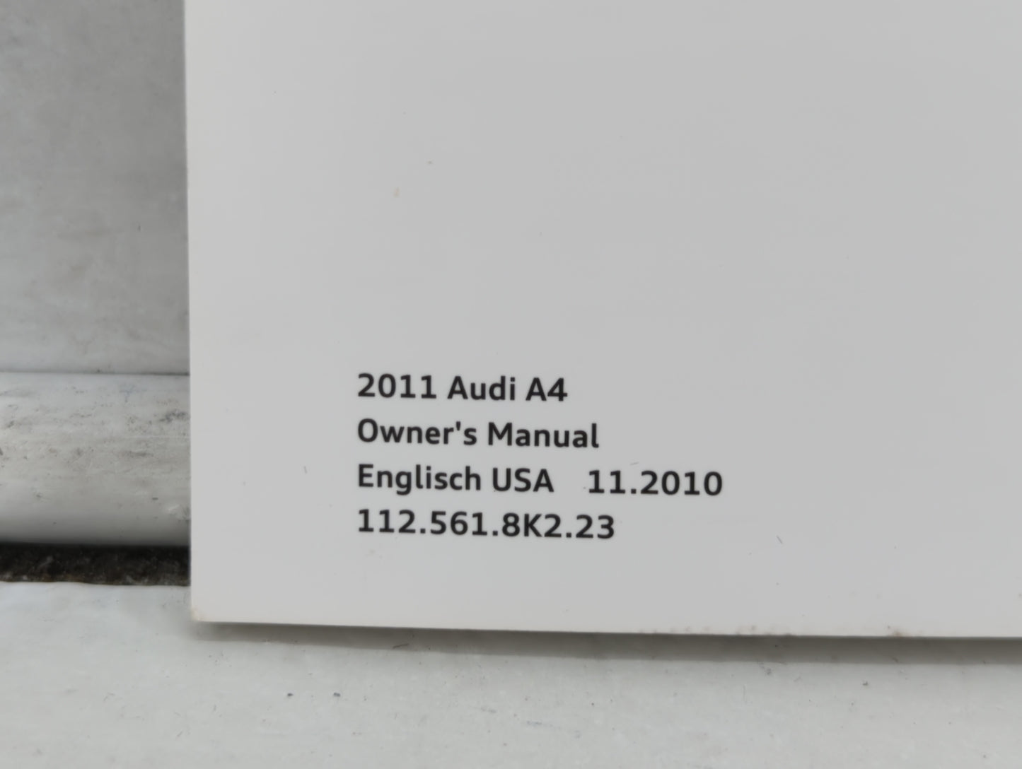 2011 Audi A4 Owners Manual Book Guide OEM Used Auto Parts - Oemusedautoparts1.com