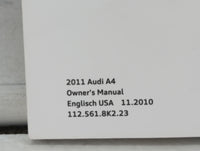 2011 Audi A4 Owners Manual Book Guide OEM Used Auto Parts - Oemusedautoparts1.com