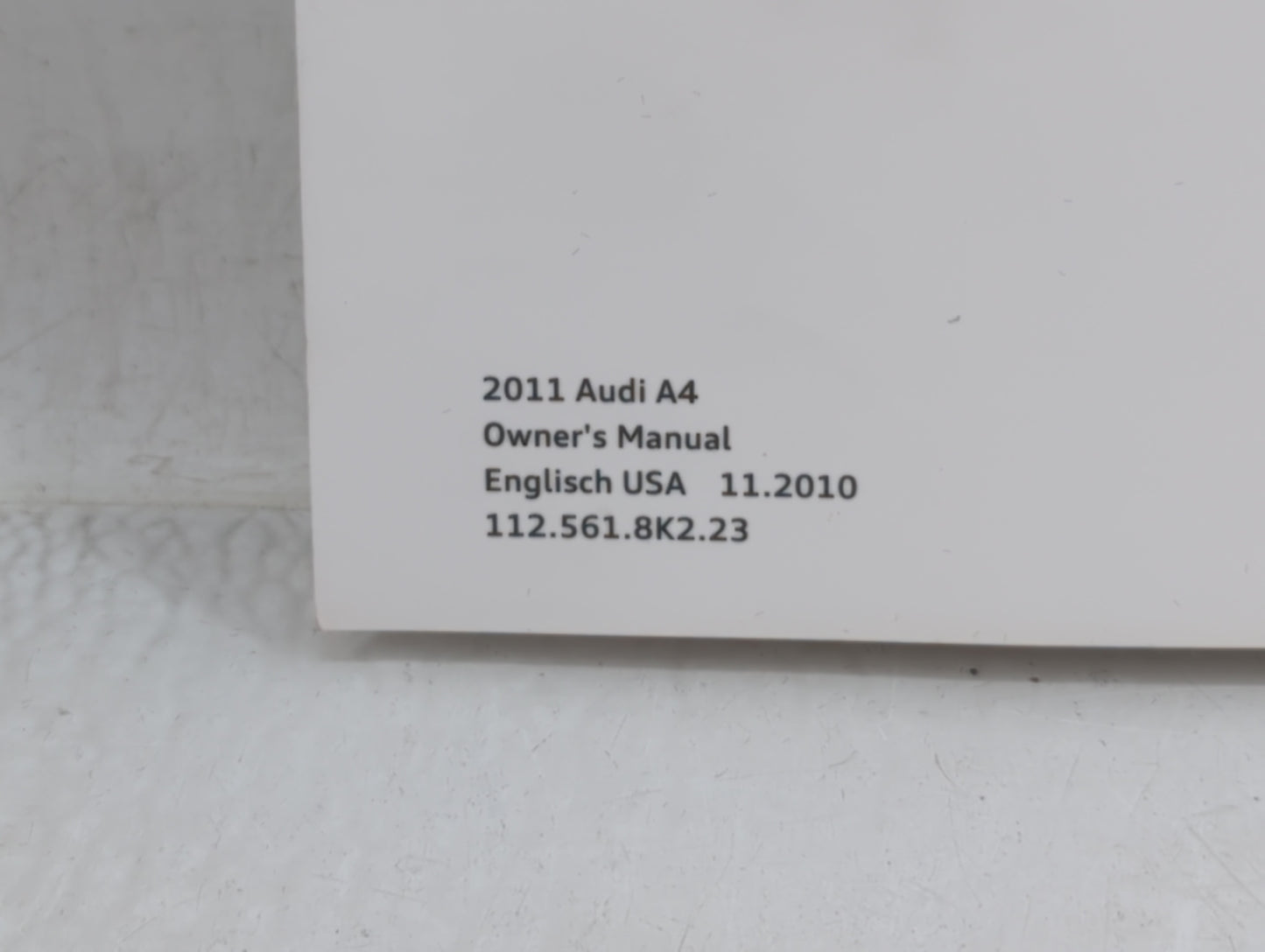2011 Audi A4 Owners Manual Book Guide OEM Used Auto Parts - Oemusedautoparts1.com