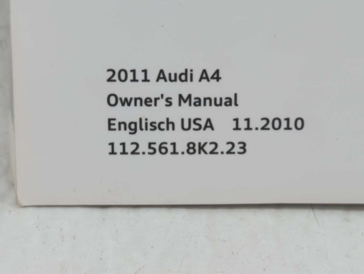 2011 Audi A4 Owners Manual Book Guide OEM Used Auto Parts - Oemusedautoparts1.com