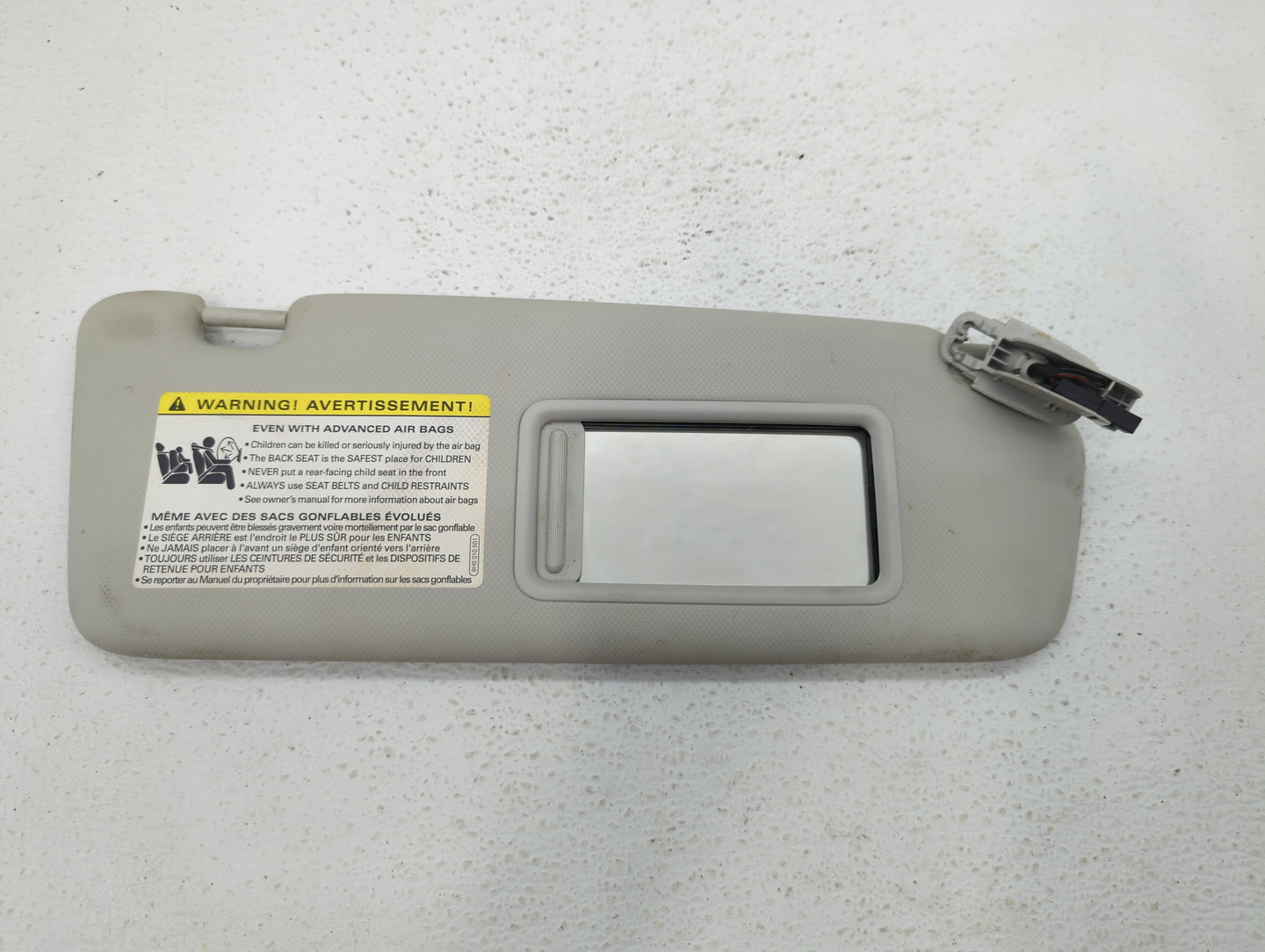 2009-2012 Audi A4 Sun Visor Shade Replacement Passenger Right Mirror Fits Fits 2009 2010 2011 2012 OEM Used Auto Parts - Oem