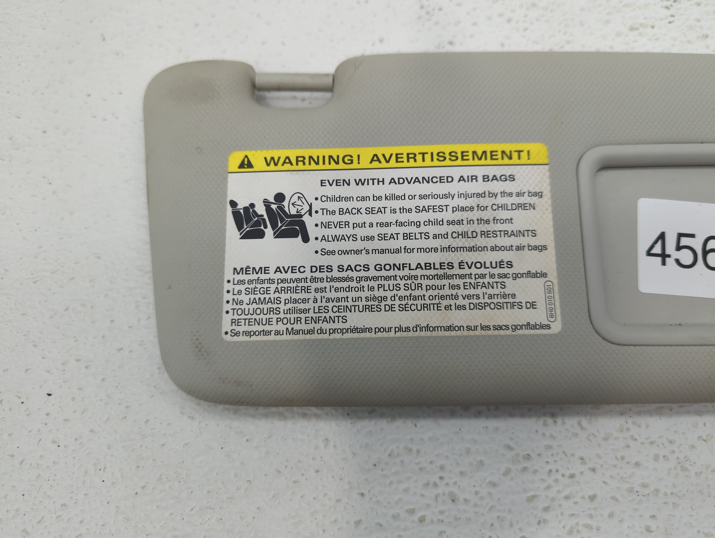 2009-2012 Audi A4 Sun Visor Shade Replacement Passenger Right Mirror Fits Fits 2009 2010 2011 2012 OEM Used Auto Parts - Oem