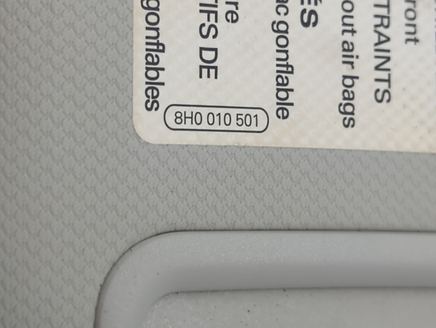 2009-2012 Audi A4 Sun Visor Shade Replacement Passenger Right Mirror Fits Fits 2009 2010 2011 2012 OEM Used Auto Parts - Oem