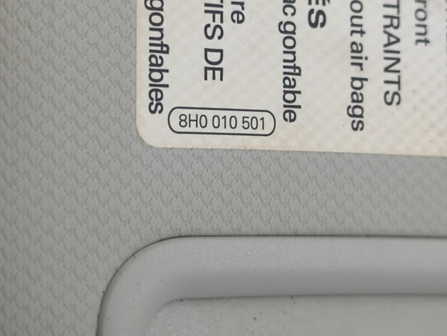 2009-2012 Audi A4 Sun Visor Shade Replacement Passenger Right Mirror Fits Fits 2009 2010 2011 2012 OEM Used Auto Parts - Oem