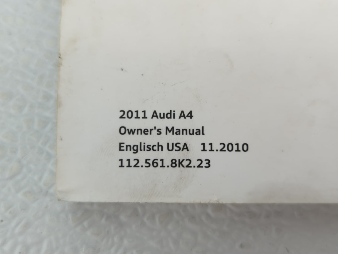 2011 Audi A4 Owners Manual Book Guide OEM Used Auto Parts - Oemusedautoparts1.com