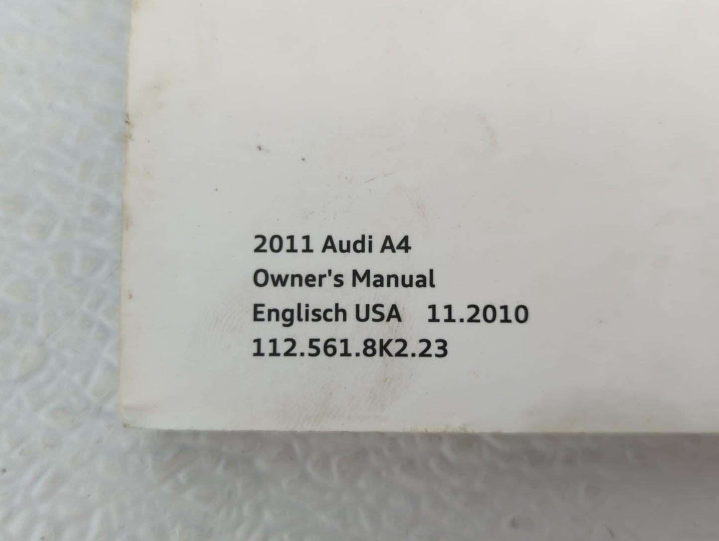 2011 Audi A4 Owners Manual Book Guide OEM Used Auto Parts - Oemusedautoparts1.com