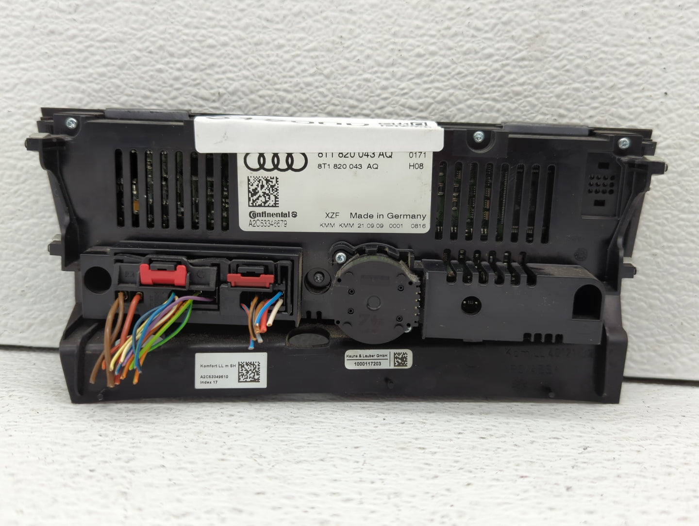 2009-2012 Audi A4 Climate Control Module Temperature AC/Heater Replacement P/N:8T1 820 043 AQ Fits OEM Used Auto Parts - Oem