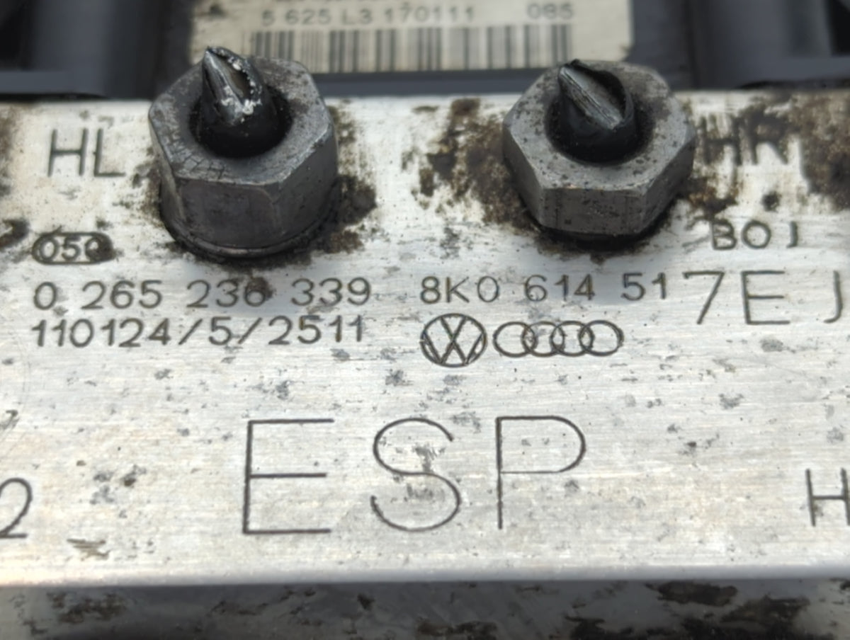2011-2012 Audi A4 Anti-Lock Brake ABS Pump Module Actuator OEM P/N:8K0 614 517E 0 265 236 339 Fits Fits 2011 2012 OEM Used A