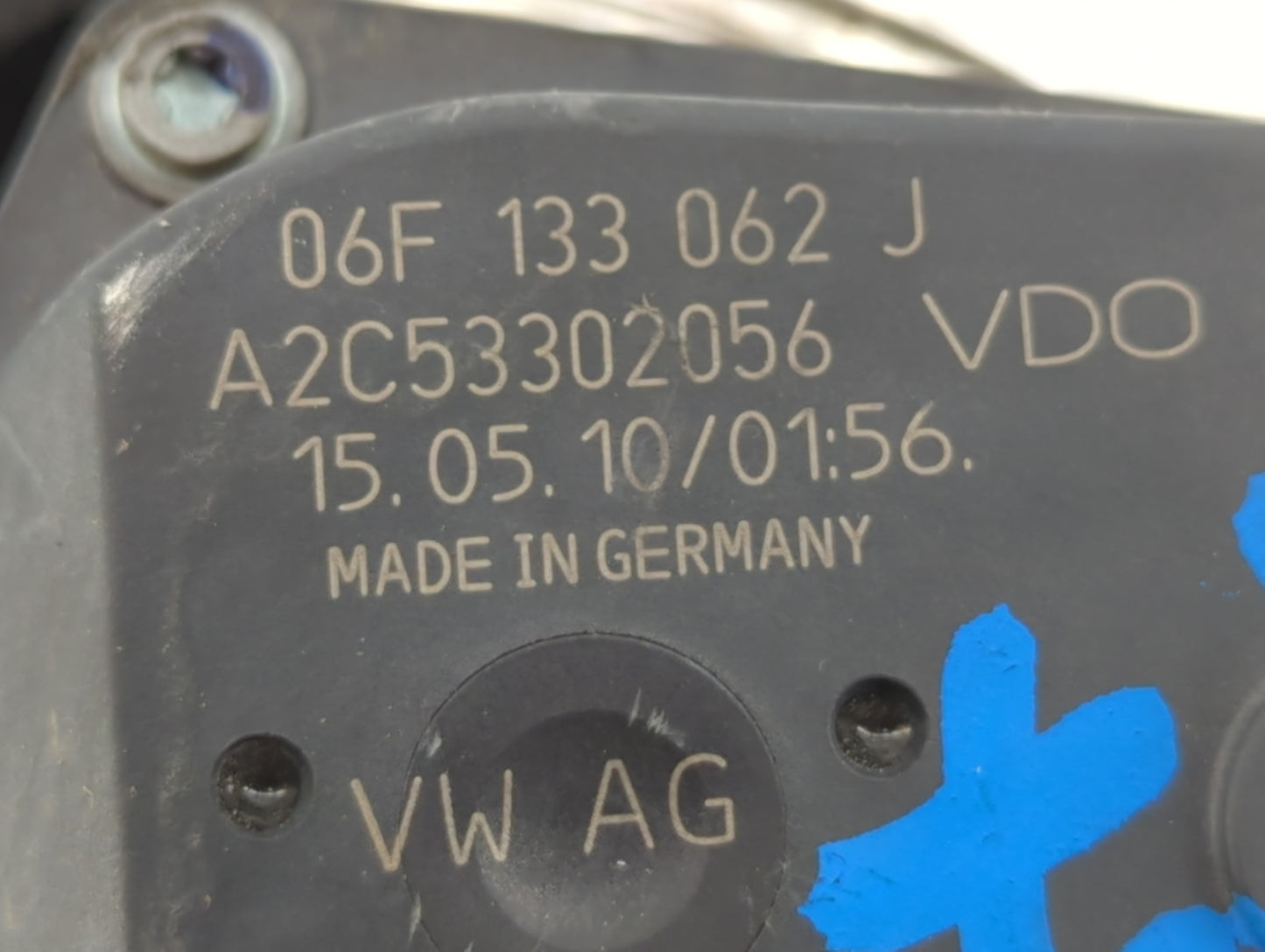 2005-2016 Audi A4 Throttle Body P/N:06F 133 062 J Fits OEM Used Auto Parts - Oemusedautoparts1.com