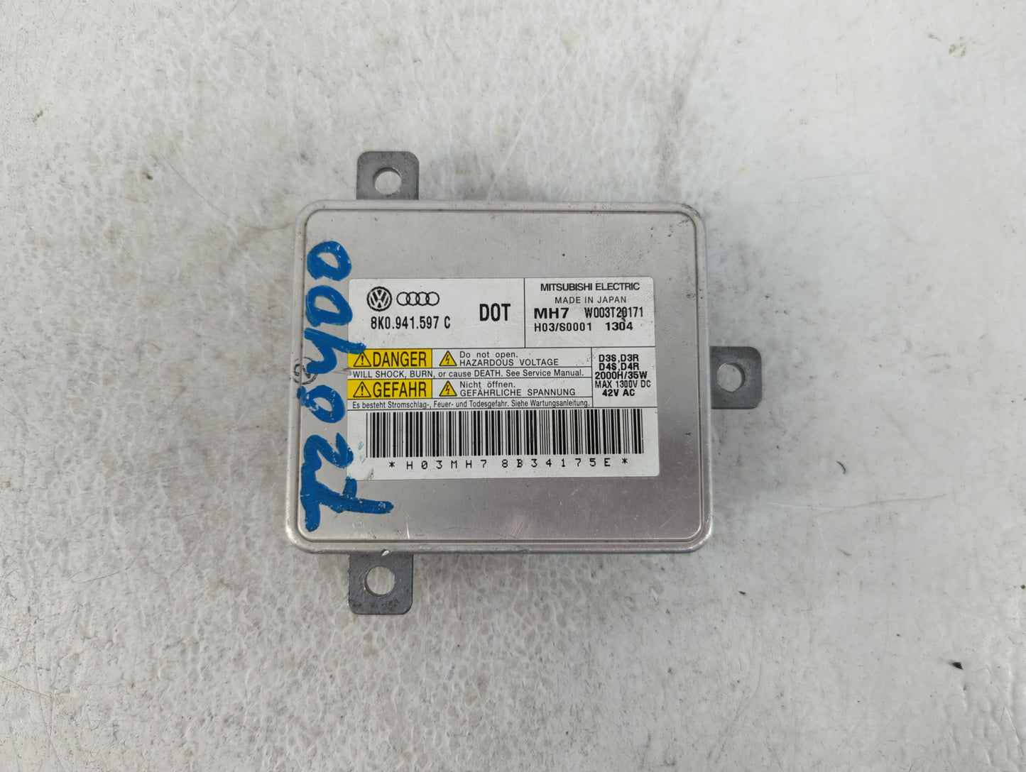 2009-2012 Audi A4 Headlight Ballast Head Light - Oemusedautoparts1.com