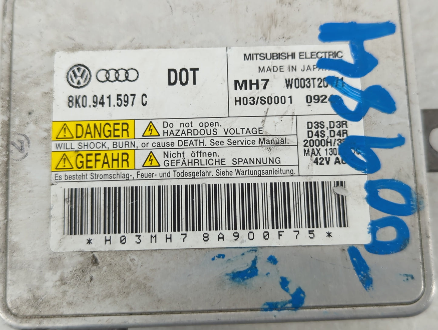 2010-2012 Audi A4 Headlight Ballast Head Light - Oemusedautoparts1.com