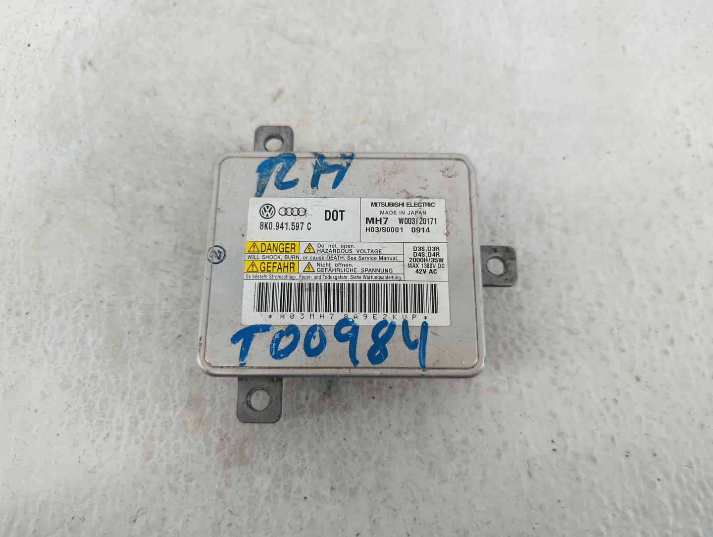 2009-2012 Audi A4 Headlight Ballast Head Light - Oemusedautoparts1.com