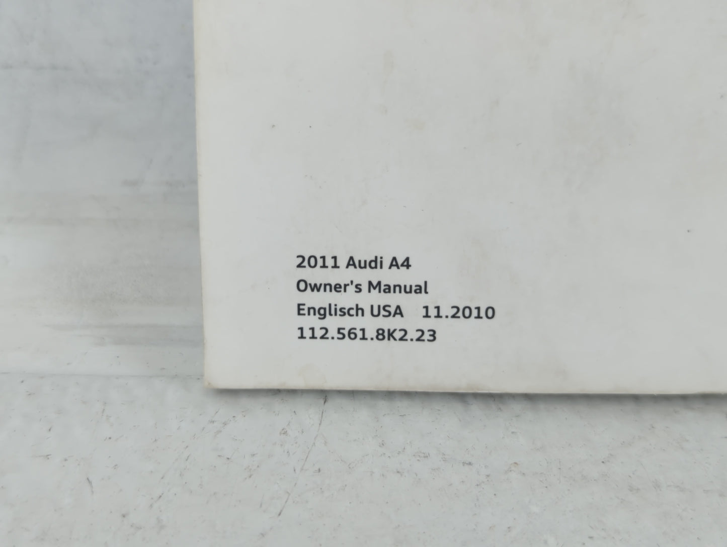2011 Audi A4 Owners Manual Book Guide P/N:112.561.8K2 23 OEM Used Auto Parts - Oemusedautoparts1.com