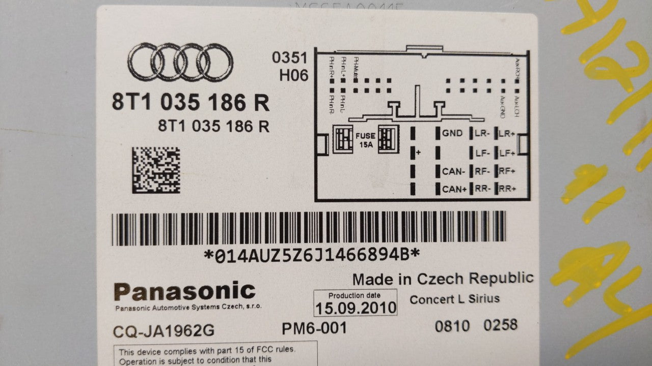 2010-2012 Audi A4 Quattro Am Fm Cd Player Radio Receiver - Oemusedautoparts1.com