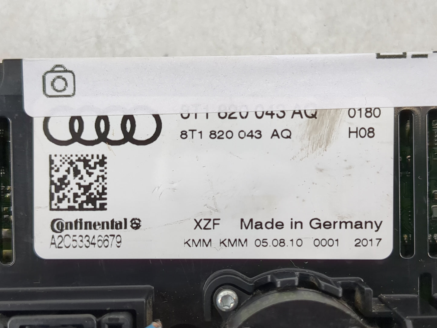 2008-2013 Audi A5 Climate Control Module Temperature AC/Heater Replacement P/N:8T1 820 043 AQ Fits OEM Used Auto Parts - Oem