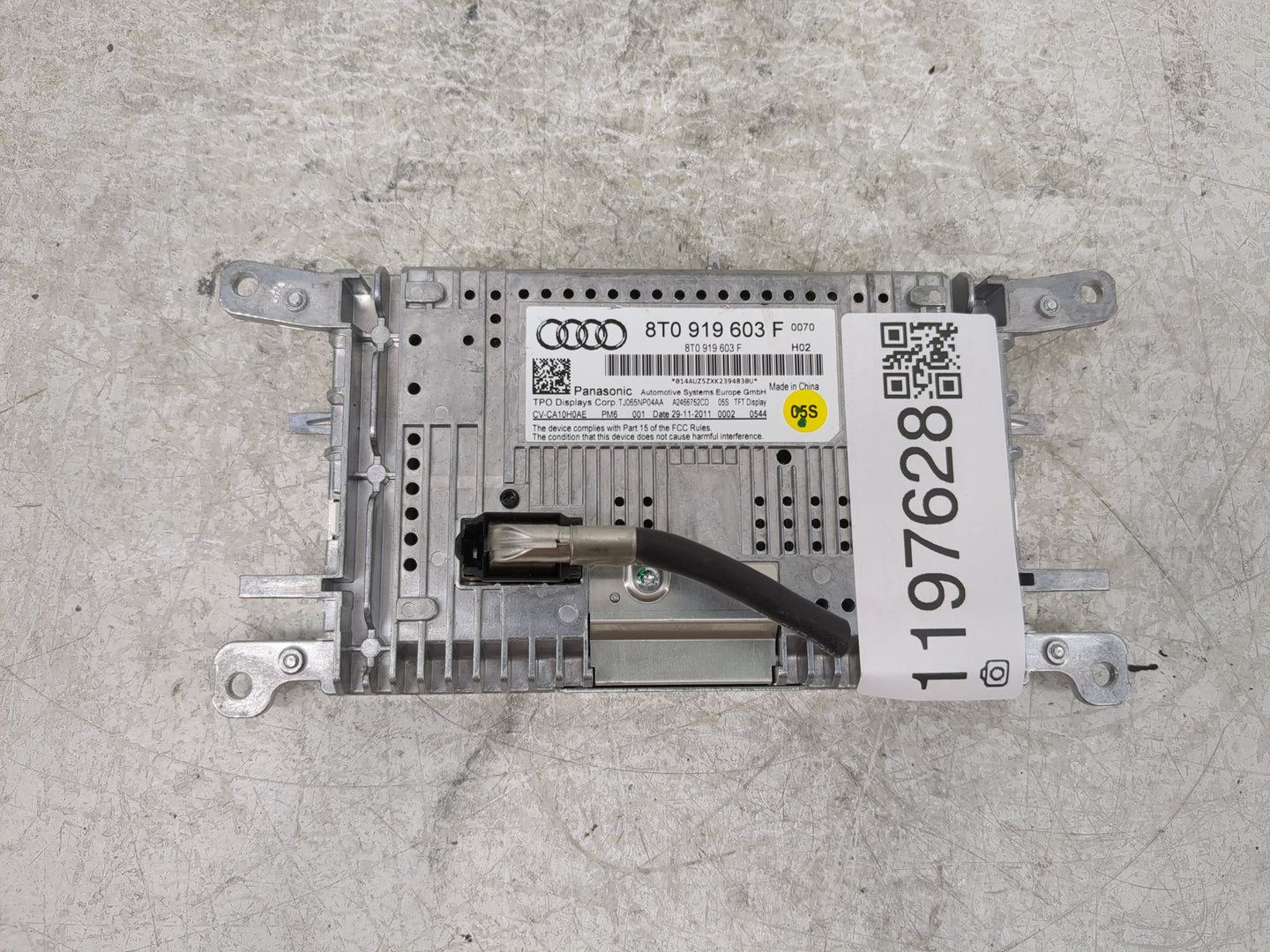 2008-2012 Audi A5 Information Display Screen 1197628 - Oemusedautoparts1.com