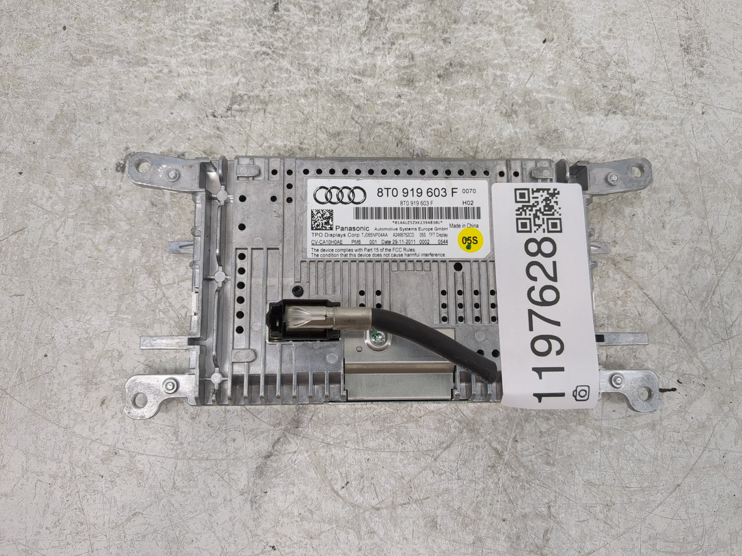 2008-2012 Audi A5 Information Display Screen 1197628 - Oemusedautoparts1.com