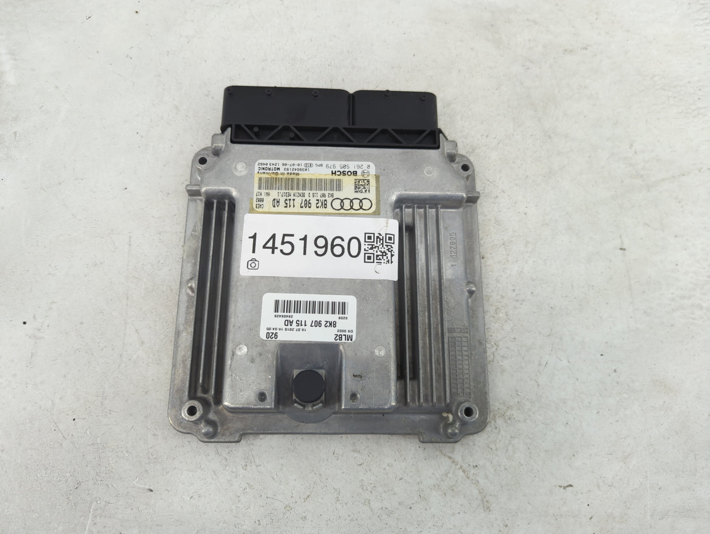 2011 Audi A5 PCM Engine Control Computer ECU ECM PCU OEM P/N:0 261 S05 979 8K2 907 115 AD Fits OEM Used Auto Parts - Oemused