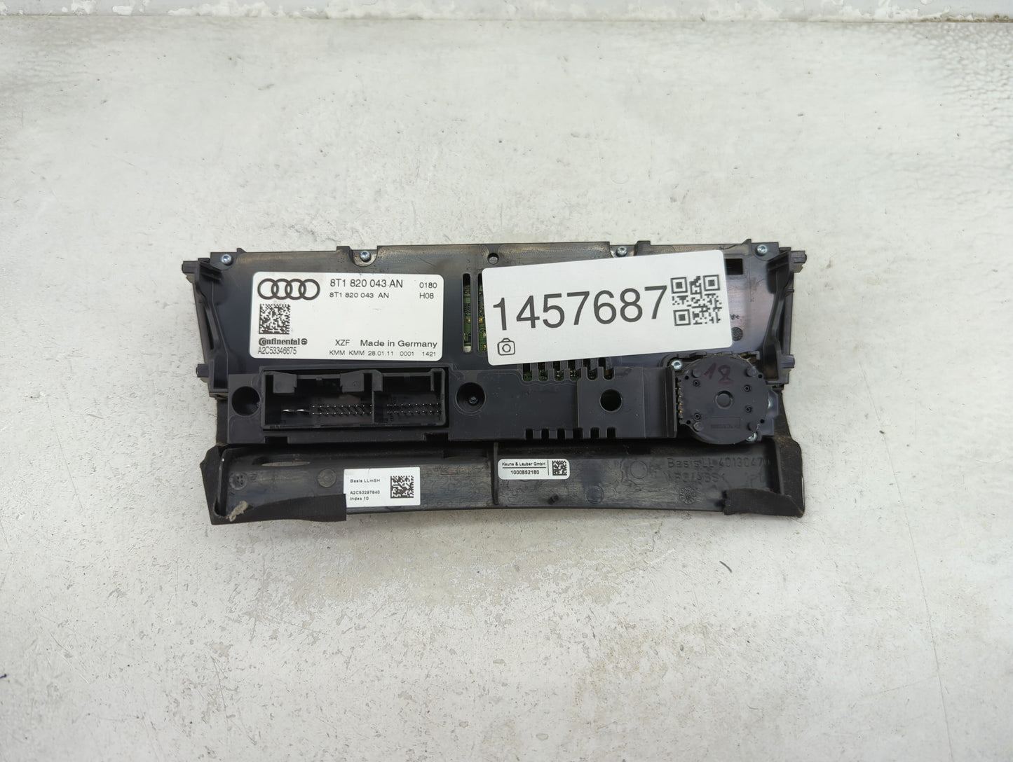 2010-2013 Audi A5 Climate Control Module Temperature AC/Heater Replacement P/N:8T1 820 043 AN Fits Fits 2010 2011 2012 2013 