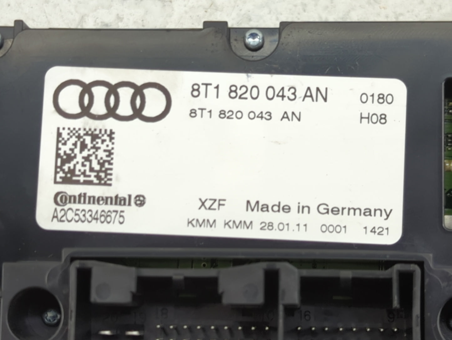 2010-2013 Audi A5 Climate Control Module Temperature AC/Heater Replacement P/N:8T1 820 043 AN Fits Fits 2010 2011 2012 2013 
