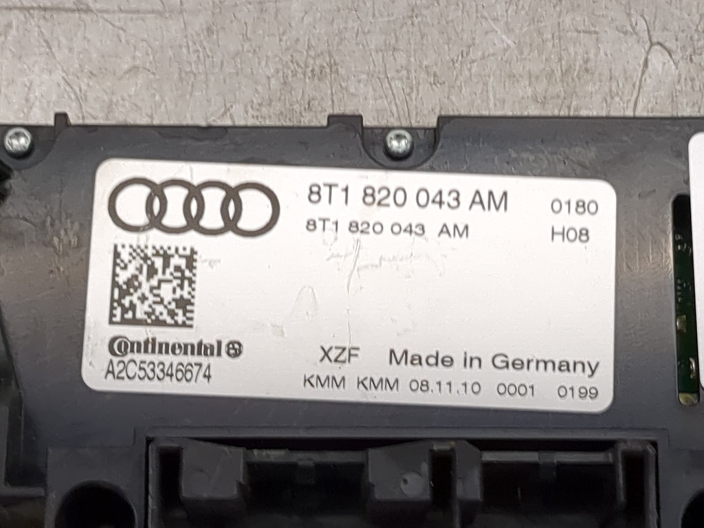 2010-2013 Audi A5 Climate Control Module Temperature AC/Heater Replacement P/N:8T1 820 043 AM Fits Fits 2010 2011 2012 2013 