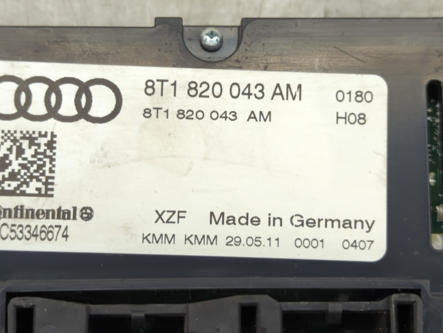 2010-2013 Audi A5 Climate Control Module Temperature AC/Heater Replacement P/N:8T1 820 043 AM Fits Fits 2010 2011 2012 2013 