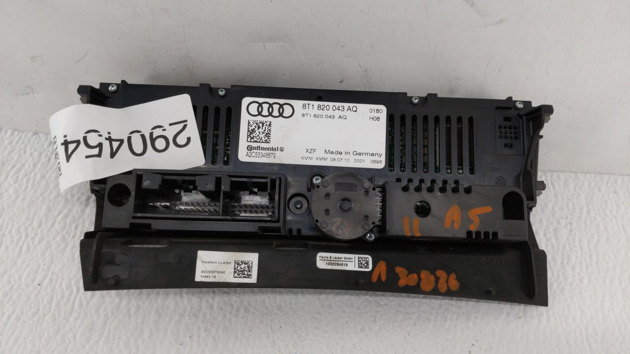 2010-2013 Audi A5 Climate Control Module Temperature AC/Heater Replacement P/N:8T1820043AL 8T1 820 043 AQ Fits OEM Used Auto