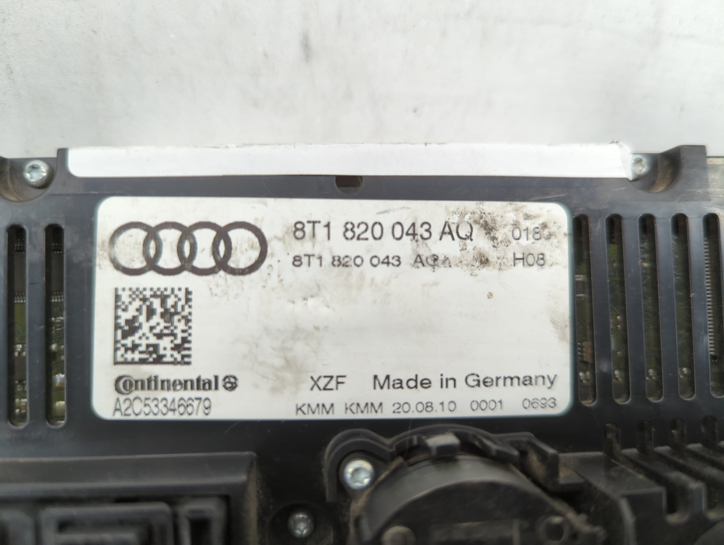 2008-2013 Audi A5 Climate Control Module Temperature AC/Heater Replacement P/N:8T1 820 043 AA 8T1 820 043 AK Fits OEM Used A