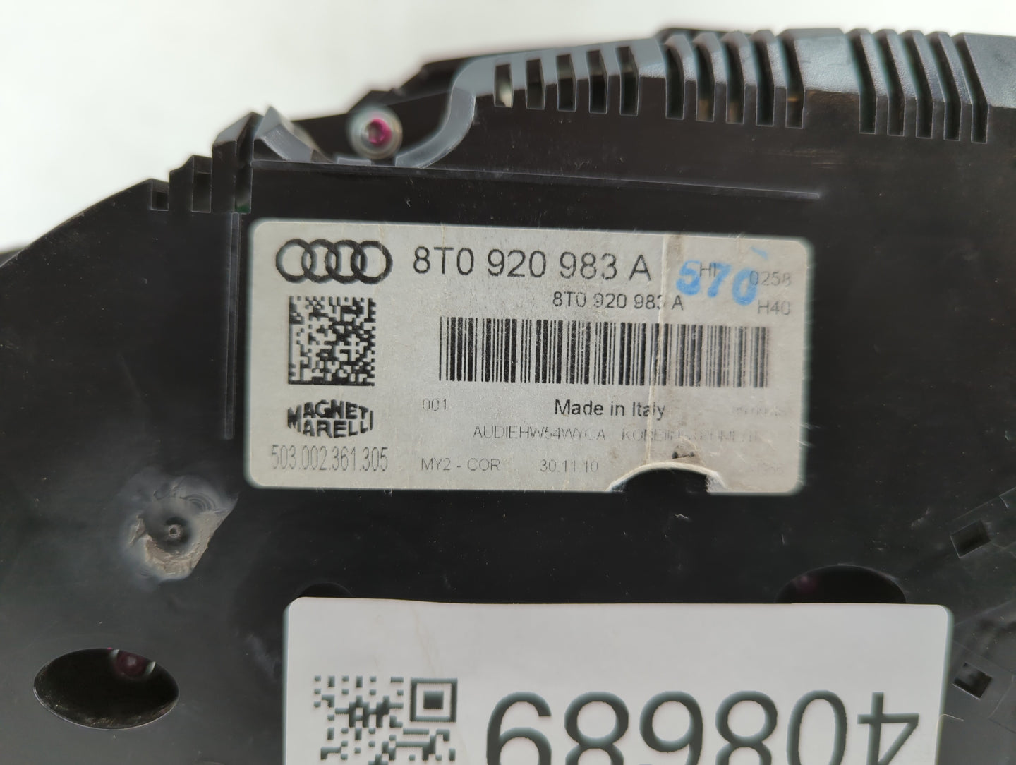 2011 Audi A5 Instrument Cluster Speedometer Gauges P/N:8TO 920 983 A 83800-5CN61 Fits Fits 2014 OEM Used Auto Parts - Oemuse