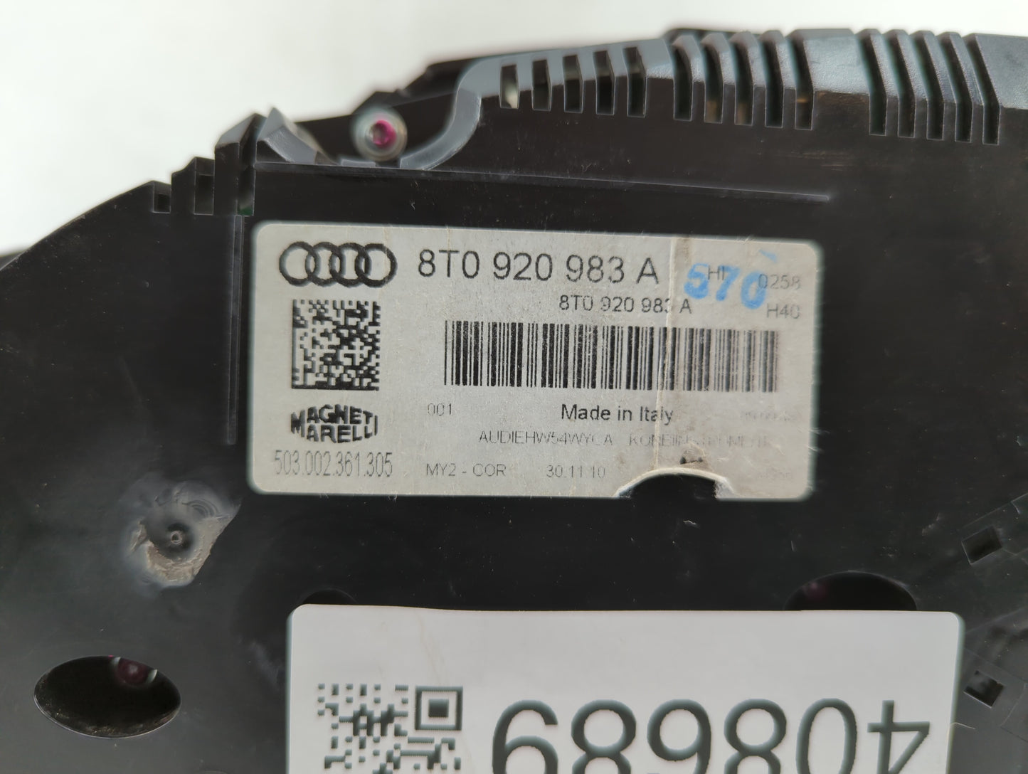 2011 Audi A5 Instrument Cluster Speedometer Gauges P/N:8TO 920 983 A 83800-5CN61 Fits Fits 2014 OEM Used Auto Parts - Oemuse